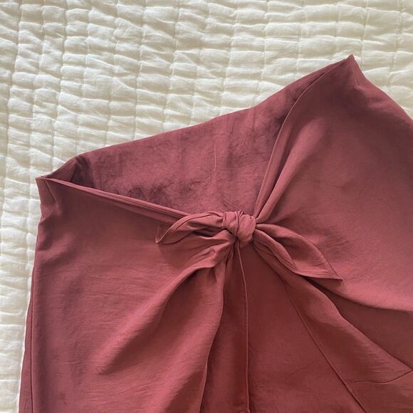 Vince Front Knot Detail Asymmetric Skirt - Picture 9 of 9